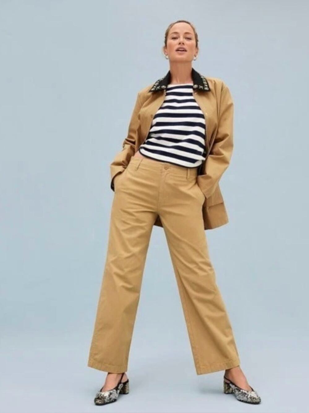 New J Crew Women Sailor Heritage Chino Pants Khaki Brown Sz 28 Mid Rise Cotton